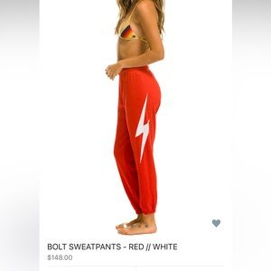 Aviator Nation Red Bolt Sweatpants
